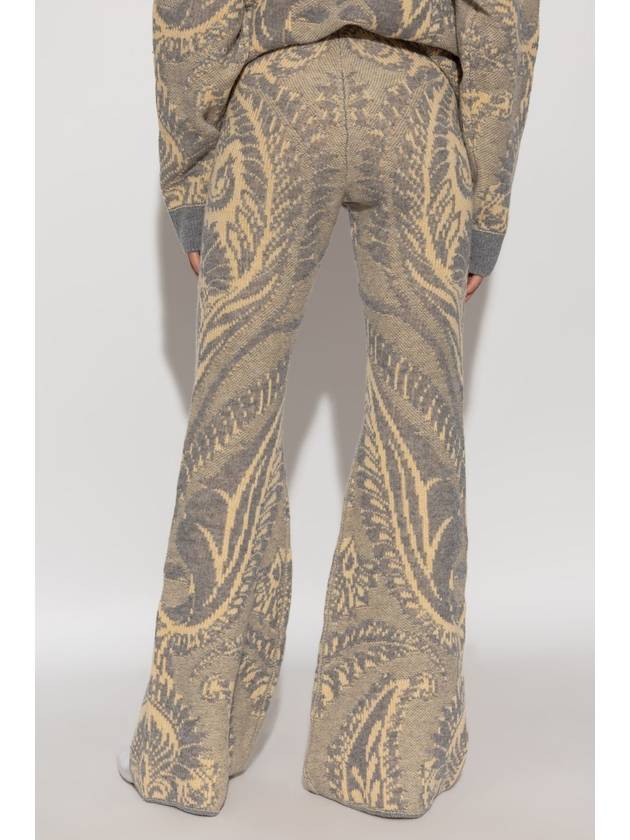 Etro Wool Pants With Flared Legs, Women's, Grey - ETRO - BALAAN 4