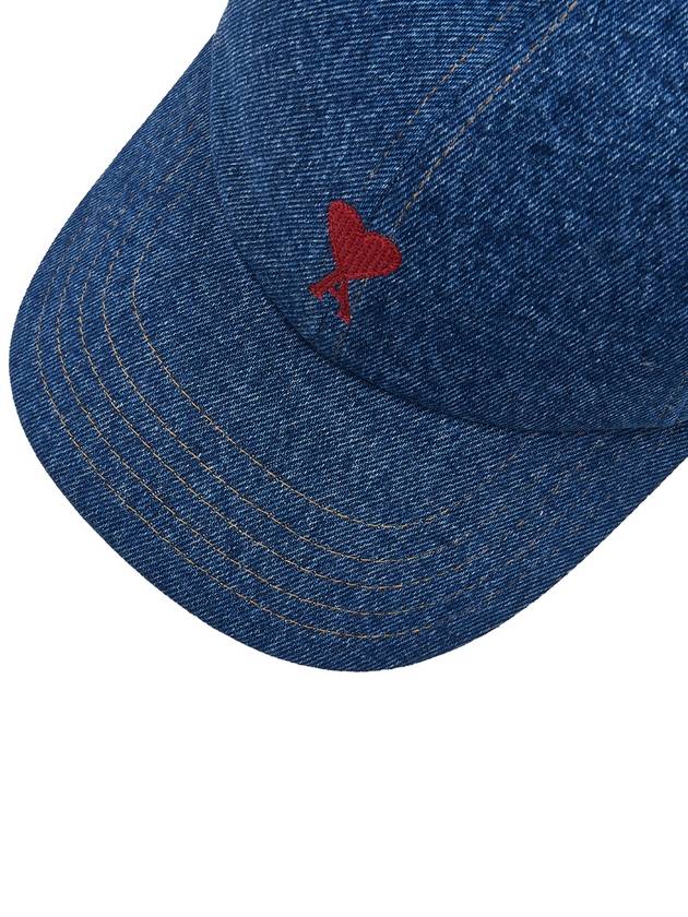 De Coeur Denim Ball Cap Blue - AMI - BALAAN 8