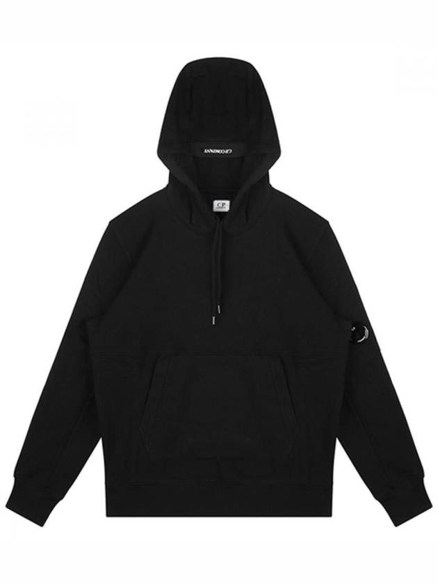 Chenille Cotton Hooded Knit Top Black - CP COMPANY - BALAAN 2