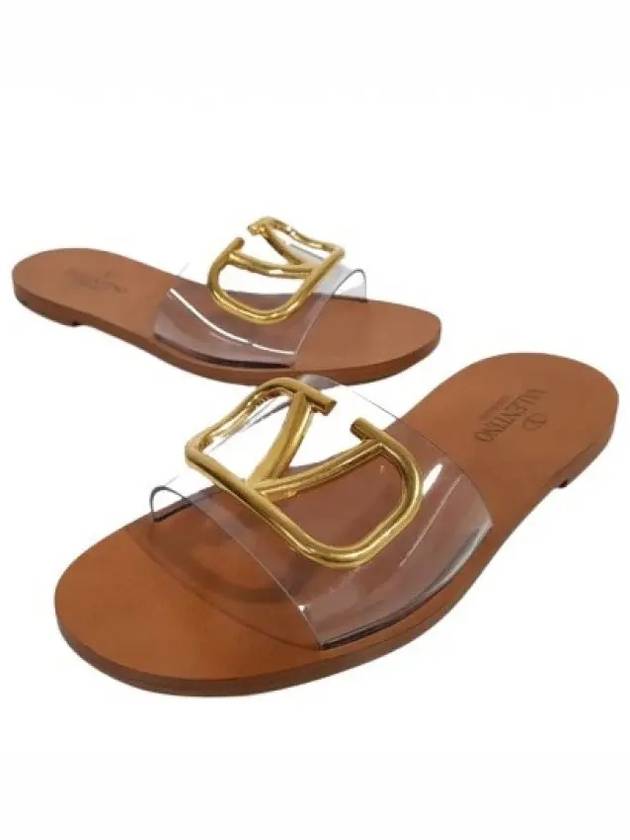 S0L42 ECG 0MU Buckle Sandals Brown - VALENTINO - BALAAN 4