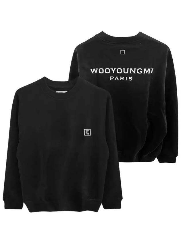 Embroidery Logo Crew Neck Sweatshirt Black - WOOYOUNGMI - BALAAN 2