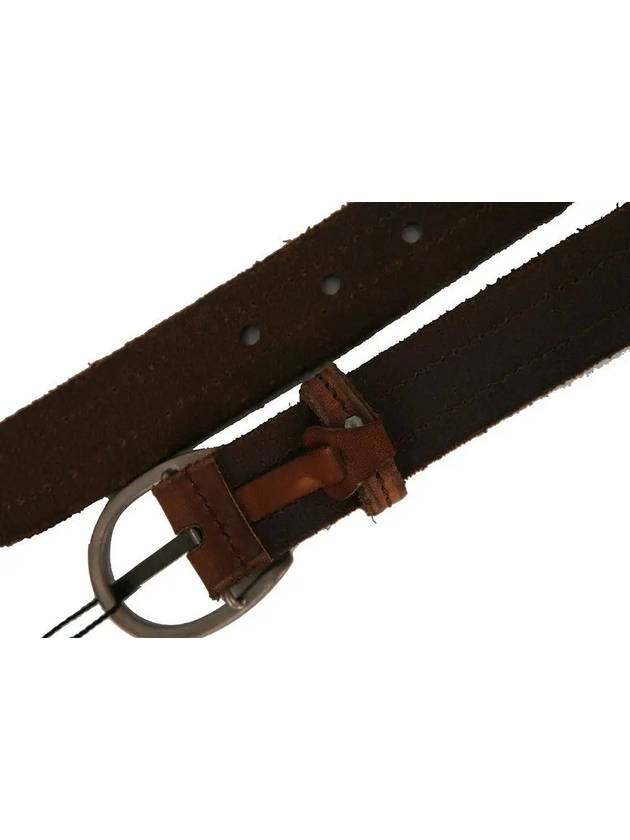 Antique Buckle Stitch Vintage Leather Belt Brown - DOLCE&GABBANA - BALAAN 6