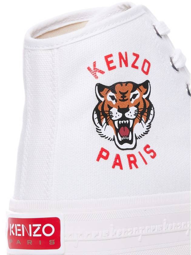 Women's Foxy Canvas High Top Sneakers White - KENZO - BALAAN 5