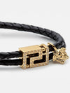 Greca Leather Bracelet Black - VERSACE - BALAAN 3