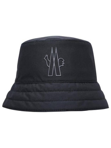 Grenoble logo applique bucket hat black - MONCLER - BALAAN 1