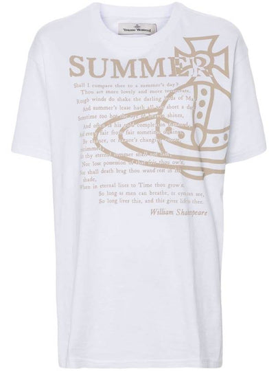 Summer Print Short Sleeve T-Shirt White - VIVIENNE WESTWOOD - BALAAN 2