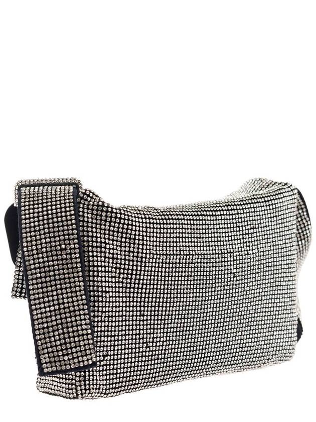 'Vitty La Mignon' Silver Shoulder Bag With Gem Embellishment In Rhinestone Mesh Woman - BENEDETTA BRUZZICHES - BALAAN 2