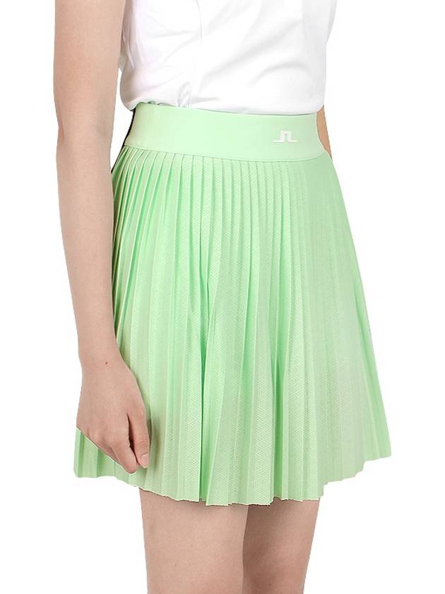 Women's Binx Pleated Skirt Green - J.LINDEBERG - BALAAN 4