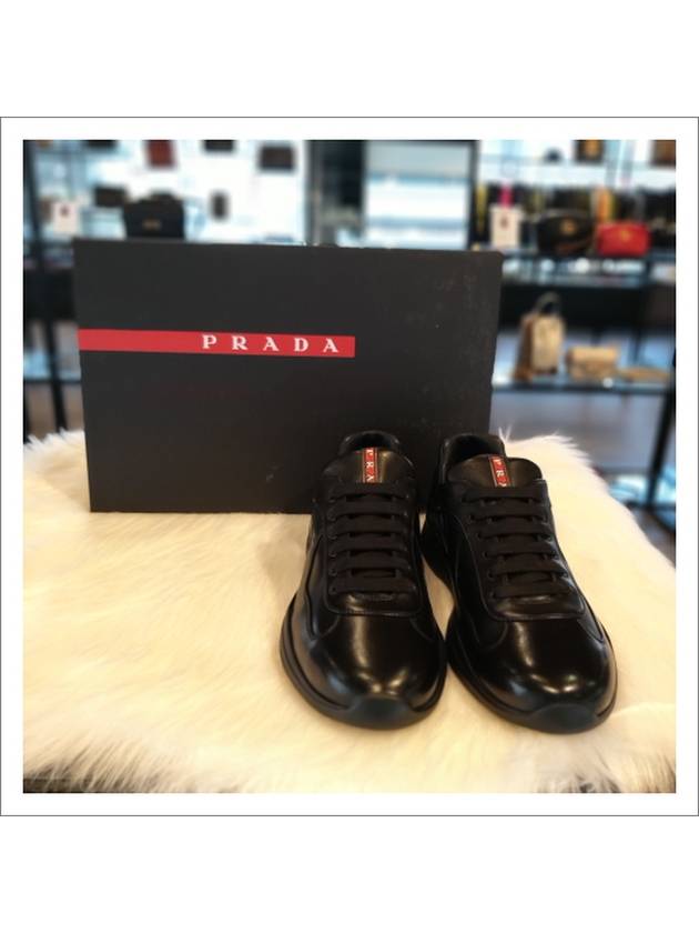 America's Cup Patent Leather Low Top Sneakers Black - PRADA - BALAAN 2