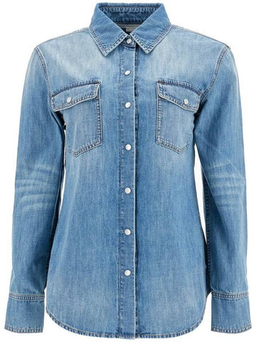 "vintage wash denim shirt" - STELLA MCCARTNEY - BALAAN 1