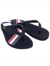 three stripe tab flip flop black - THOM BROWNE - BALAAN.