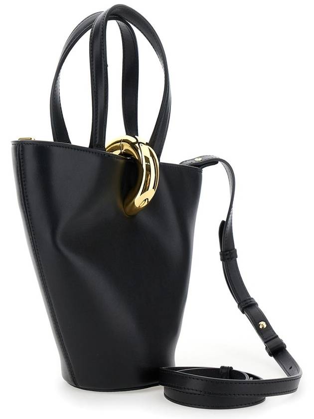 'Le Petit Bambola' Black Handbag With Ring Hardware Detail And Logo Lettering In Leather Woman - JACQUEMUS - BALAAN 3