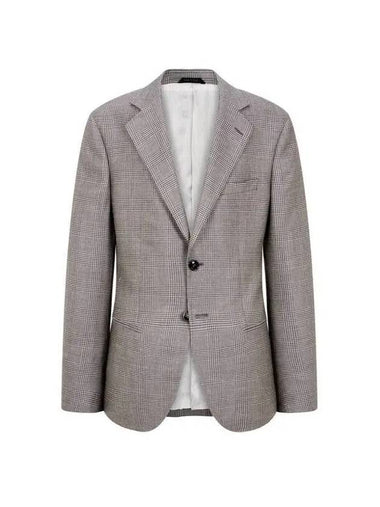 Men s glen check pattern silk wool jacket gray 271495 - GIORGIO ARMANI - BALAAN 1