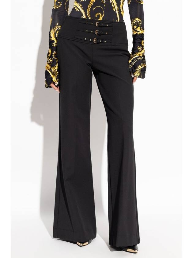 Versace Jeans Couture Pants With Stripes, Women's, Black - VERSACE - BALAAN 3