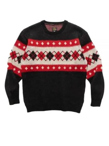 Crew Neck Sweater Argyle BLACK PU316 - NEEDLES - BALAAN 1