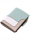 Color Block Leather Half Wallet Green - MARNI - BALAAN 6