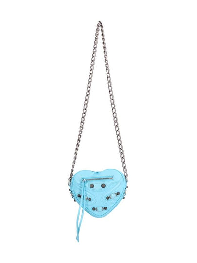 Le Cagole Heart Cross Mini Bag Blue - BALENCIAGA - BALAAN 2