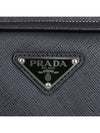 Triangular logo cross bag black - PRADA - BALAAN 7