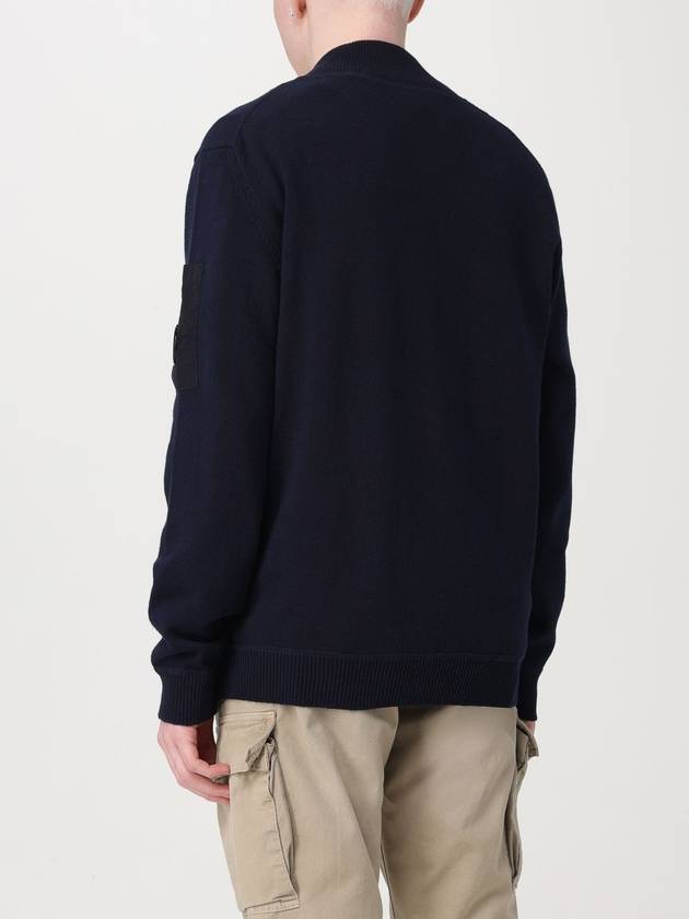 Cotton Mixed Bomber Cardigan Navy - CP COMPANY - BALAAN 3