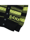 Logo Stripe Pattern Knit Cardigan Black - GANNI - BALAAN 7