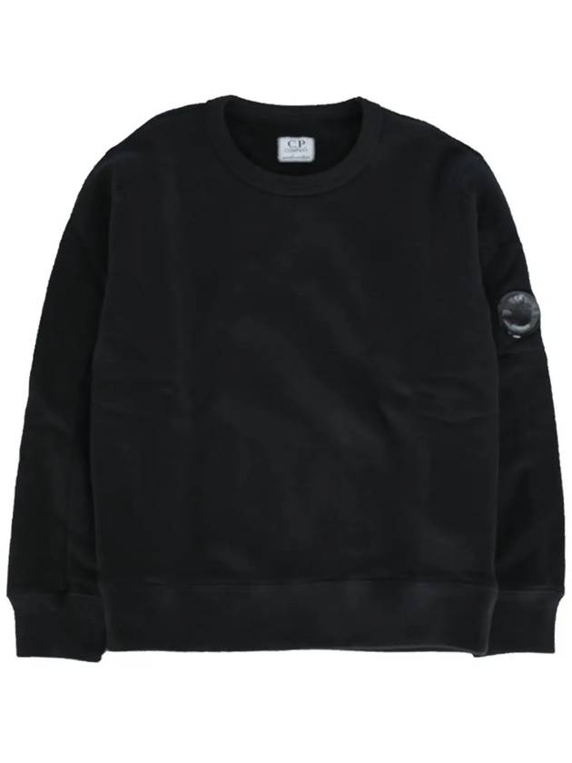 Kids U16 Basic Fleece Lens Sweatshirt Black - CP COMPANY - BALAAN 2