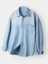 Biowashing Snap Denim Shirt Light Blue - INDUST - BALAAN 7