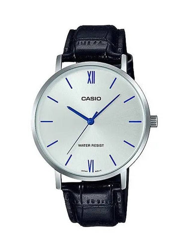 Men's Leather Wrist Watch MTPVT01L7B1 - CASIO - BALAAN 1