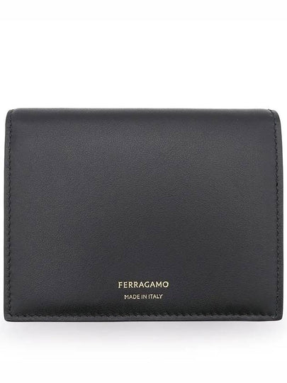 Logo Half Wallet Black - SALVATORE FERRAGAMO - BALAAN 2