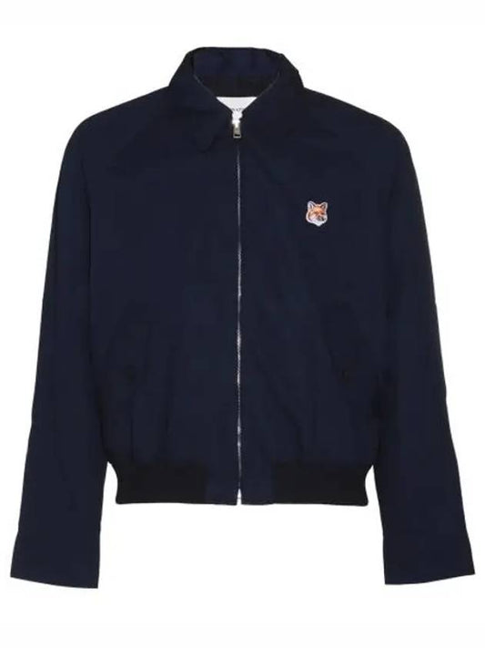 Harrington Zip-Up Jacket Navy - MAISON KITSUNE - BALAAN 2