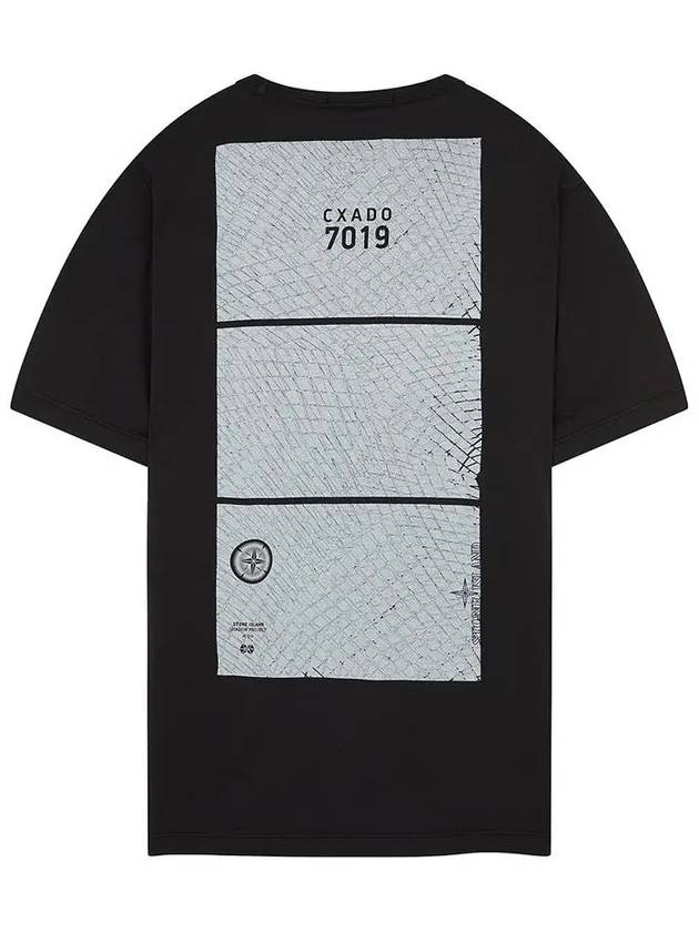 Shadow Project Geometric Printing Pocket Short Sleeve T-Shirt Black - STONE ISLAND - BALAAN 4