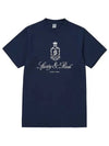 Vendome Cotton Short Sleeve T-Shirt Navy - SPORTY & RICH - BALAAN 3