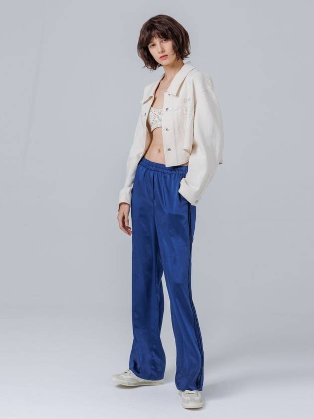 Satin Banding Wide Pants Blue - PAGE STUDIO - BALAAN 3