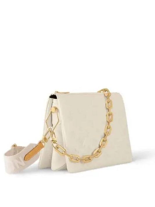 Women's Coussin PM Chain Leather Shoulder Bag Cream - LOUIS VUITTON - BALAAN 2