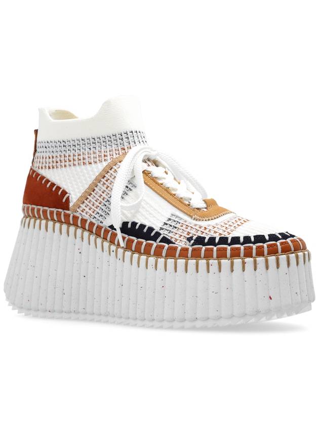 Chloé ‘Nama’ Wedge Sneakers, Women's, White - CHLOE - BALAAN 4