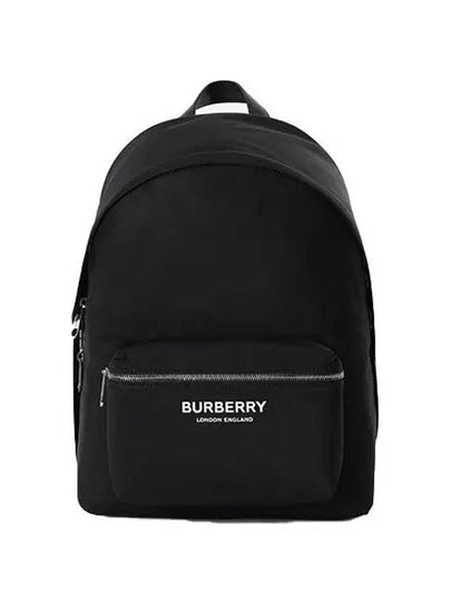 Logo Print Nylon Backpack Black - BURBERRY - BALAAN 2