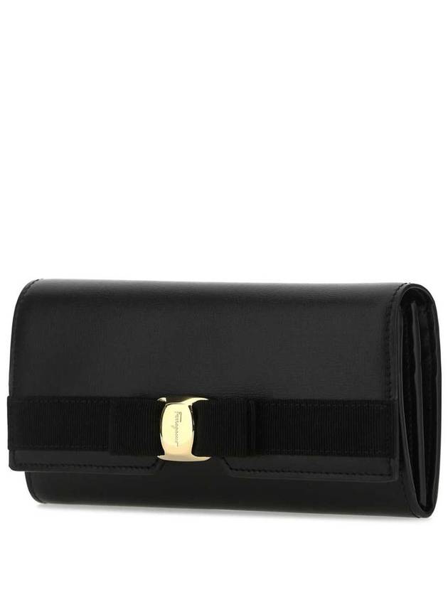 Vara Bow Continental Long Wallet Black - SALVATORE FERRAGAMO - BALAAN 3