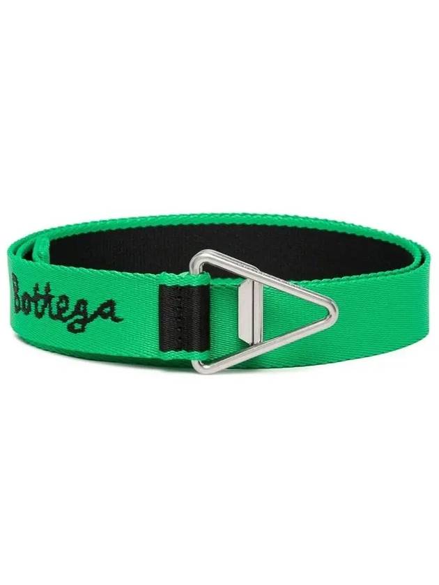 Logo Triangle Buckle Belt Black Green - BOTTEGA VENETA - BALAAN 3