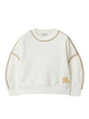 Kids Logo Applique Drop Shoulder Sweatshirt White - BURBERRY - BALAAN 1