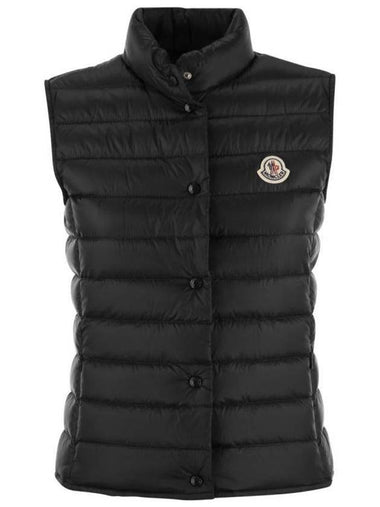 Liane Logo Patch Down Vest Black - MONCLER - BALAAN 1