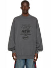 This Not Logo Cotton Sweatshirt Black - BALENCIAGA - BALAAN 9