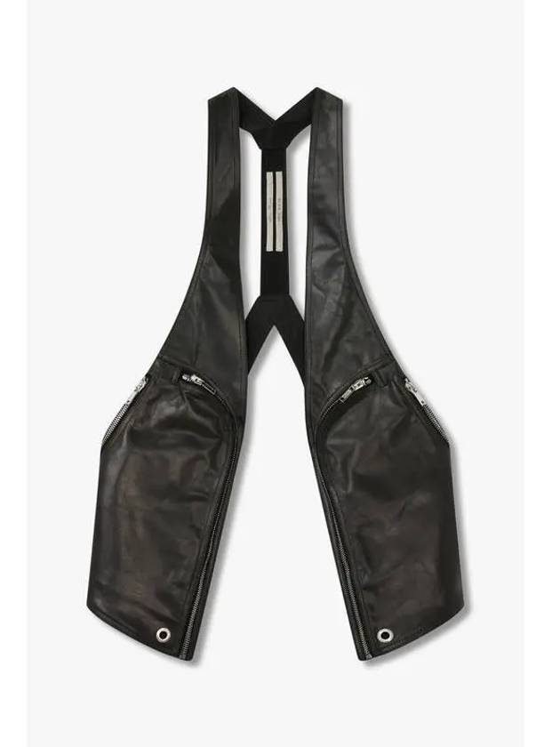 MEN Harness Bag Leather Vest Black - RICK OWENS - BALAAN 1