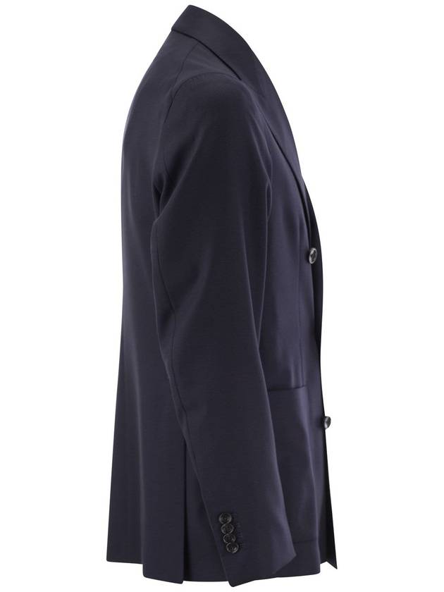 Double breasted cashmere jacket navy - TAGLIATORE - BALAAN 4