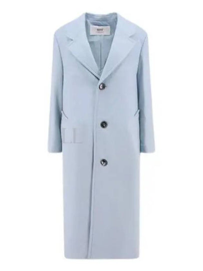 Wool Single Coat Light Blue - AMI - BALAAN 2