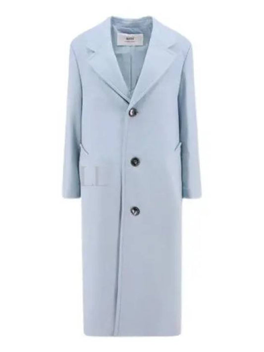 Breasted Wool Single Coat Sky Blue - AMI - BALAAN 2