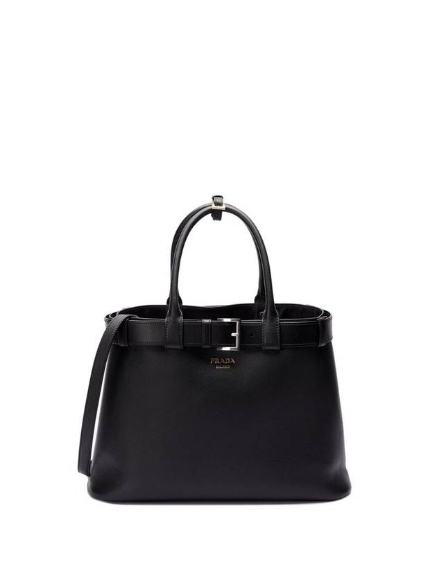 Buckle Medium Tote Bag Black - PRADA - BALAAN 1