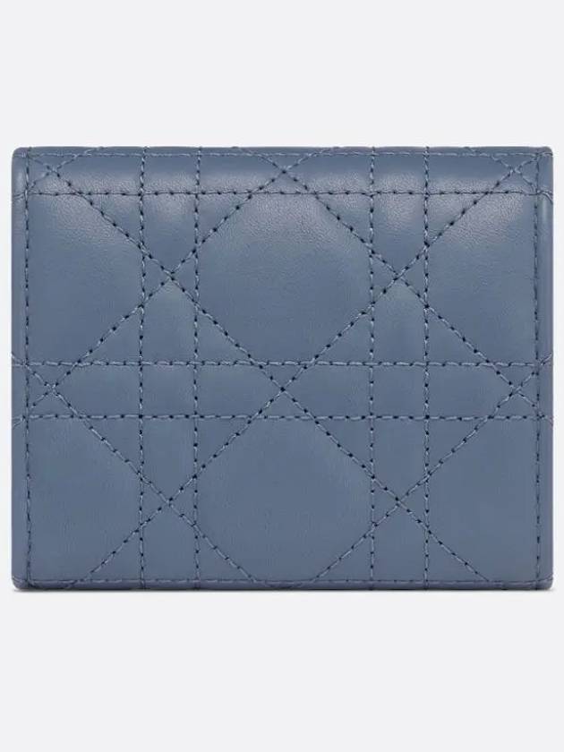 Wallet Denim Blue Cannage Sheepskin S3105UNJB M90B - DIOR - BALAAN 5