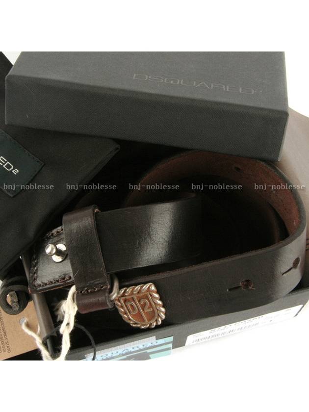 Buckleless Skinny Leather Belt Black - DSQUARED2 - BALAAN 7