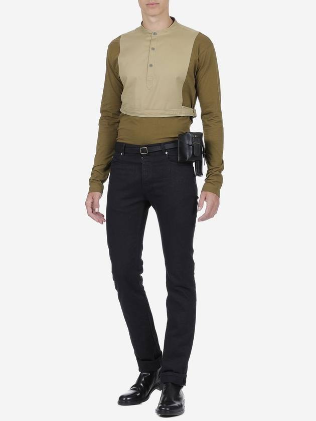 Round Collar Attached Belt Shirt - DRIES VAN NOTEN - BALAAN 9