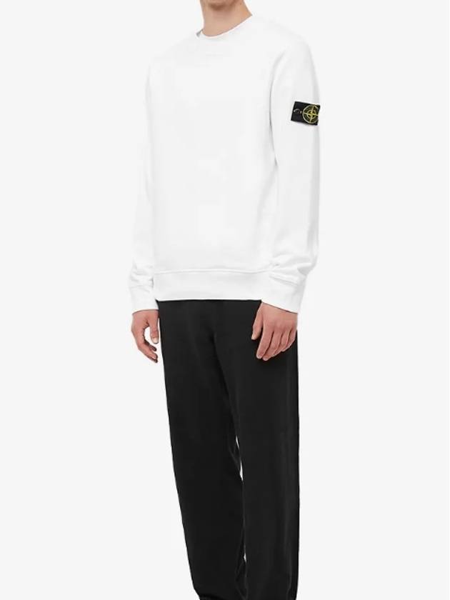 Wappen Patch Crew Neck Sweatshirt White - STONE ISLAND - BALAAN 5