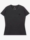 Women's Logo Patch Black Short Sleeve T-Shirt PWTEEBT32 541 - PARAJUMPERS - BALAAN 2